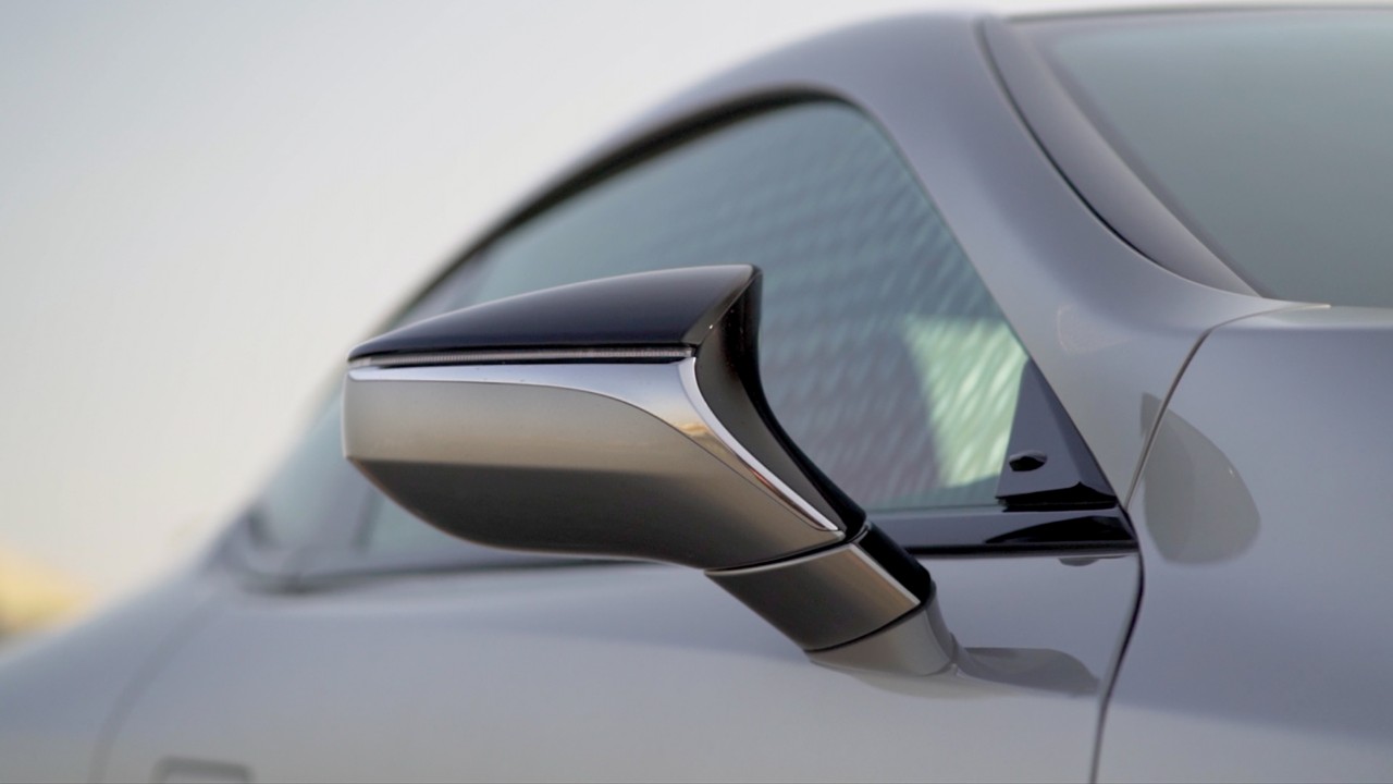 Lexus LC wing mirror close up 